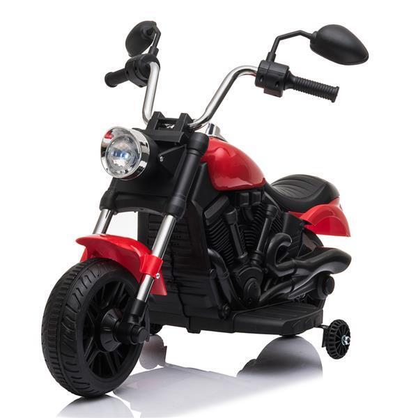 Load image into Gallery viewer, Rev Up the Fun: Electric Ride-On Motorcycle Toy with Headlights and Training Wheels for Kids
