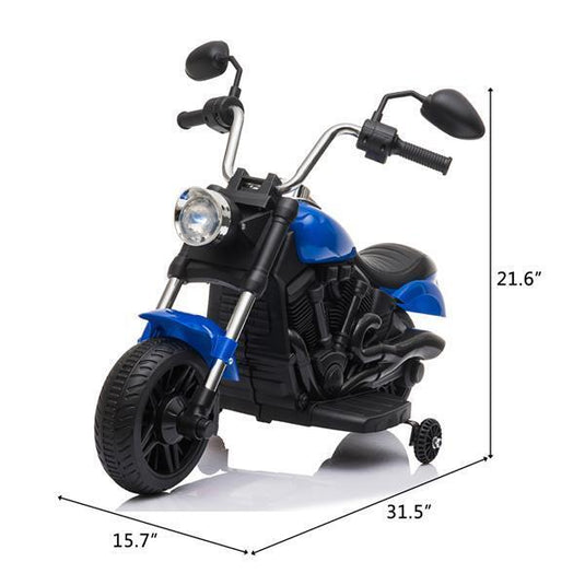 Rev Up the Fun: Electric Ride-On Motorcycle Toy with Headlights and Training Wheels for Kids