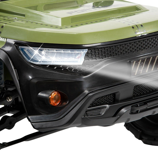 Rev up the Fun with Huffy Fortress 12V Ride-On Truck Toy - Perfect for Ages 3-6 with Real Suspension & Lights!