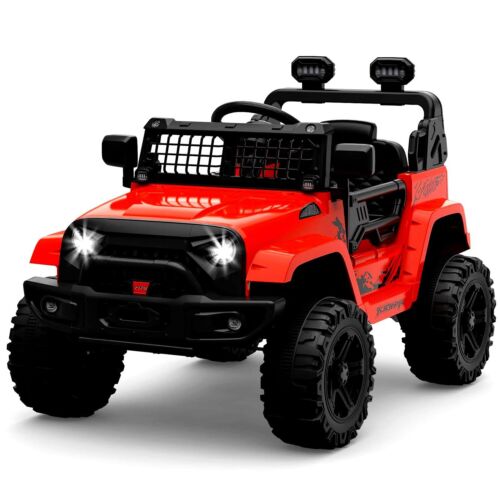 Rev Up the Fun with Our 12V Red Truck Car for Kids - Includes Remote Control and 2 Speed Options!