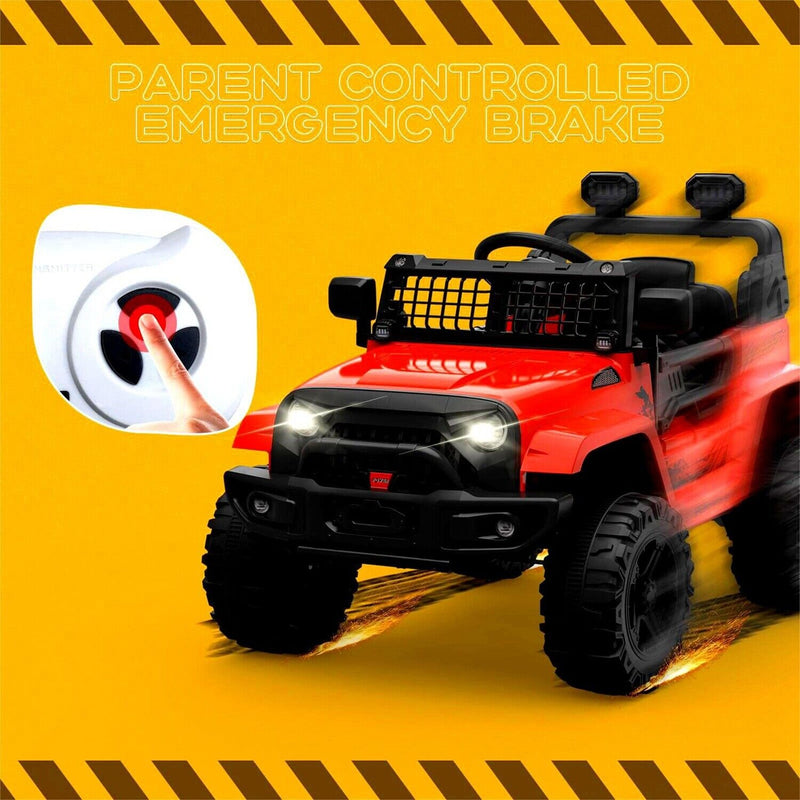 Load image into Gallery viewer, Rev Up the Fun with Our 12V Red Truck Car for Kids - Includes Remote Control and 2 Speed Options!
