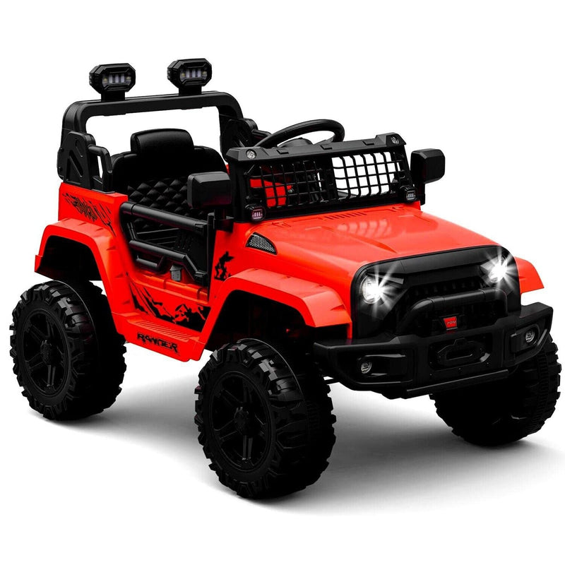 Load image into Gallery viewer, Rev Up the Fun with Our 12V Red Truck Car for Kids - Includes Remote Control and 2 Speed Options!
