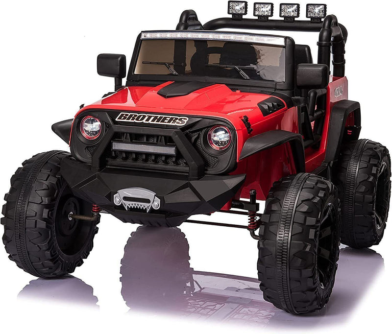 Load image into Gallery viewer, 2-Seater 24V Electric Ride-On Toy Truck with Remote Control and Music for Kids
