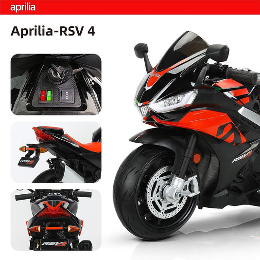 Rev Up the Fun with Our 24V Ride-On Motorcycle for Kids - Reaches Speeds of 10 MPH with Side Wheels!