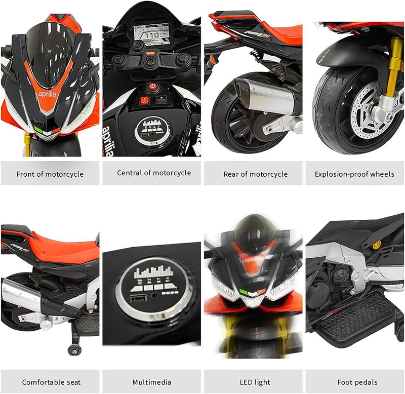 Load image into Gallery viewer, Rev Up the Fun with Our 24V Ride-On Motorcycle for Kids - Reaches Speeds of 10 MPH with Side Wheels!
