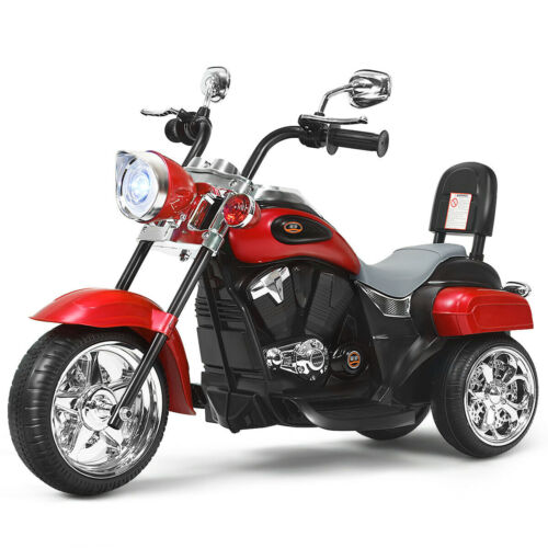 Load image into Gallery viewer, Rev Up the Fun with Our 6V Kids Chopper Motorcycle Trike in Red!
