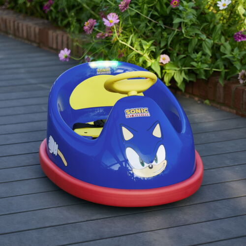 Rev up the Fun with Sonic The Hedgehog 6V Bumper Car - Battery Powered Ride on Toy with Remote for Kids