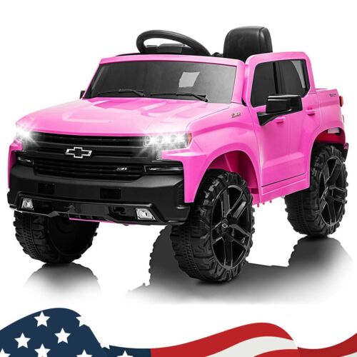 Load image into Gallery viewer, Rev Up the Fun with the 12V Licensed Chevrolet Silverado GMC Kid&#39;s Pink Car Truck

