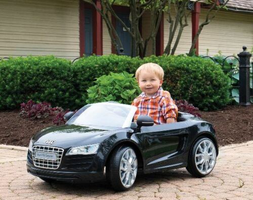 Load image into Gallery viewer, Rev up the Fun with the Audi R8 Spyder 6V Children&#39;s Ride-On Toy in Sleek Black
