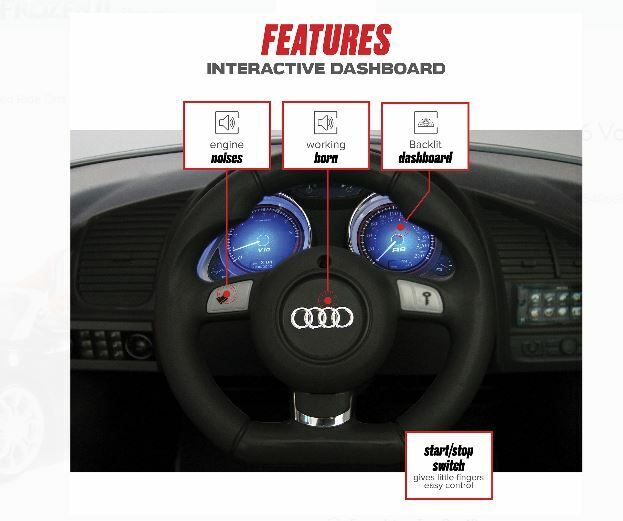 Load image into Gallery viewer, Rev up the Fun with the Audi R8 Spyder 6V Children&#39;s Ride-On Toy in Sleek Black
