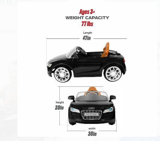 Load image into Gallery viewer, Rev up the Fun with the Audi R8 Spyder 6V Children&#39;s Ride-On Toy in Sleek Black
