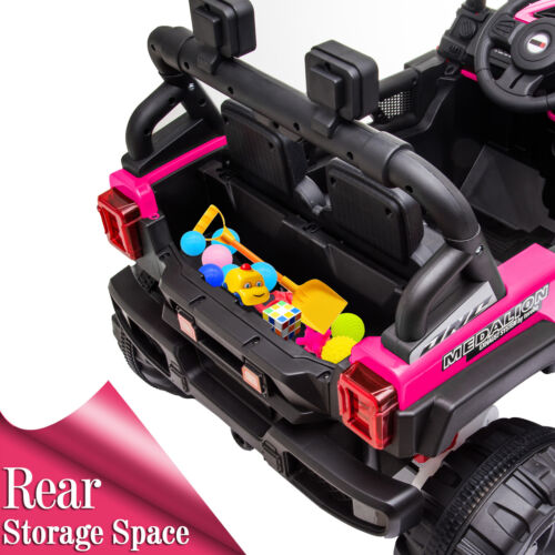 Load image into Gallery viewer, Rev up the Fun with the BBH-016 Double-Drive 12V Rose Red Off-Road Vehicle and 2.4G Remote Control
