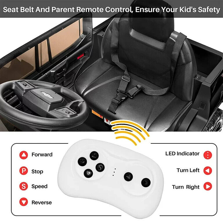 Load image into Gallery viewer, Rev Up the Fun with the Funtok Chevrolet Silverado 12V Electric Ride-On Car for Kids
