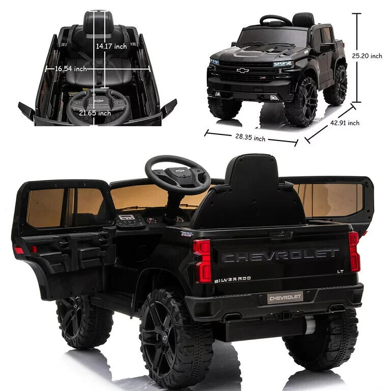 Load image into Gallery viewer, Rev Up the Fun with the Funtok Chevrolet Silverado 12V Electric Ride-On Car for Kids
