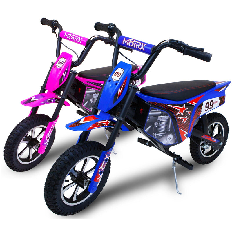 Load image into Gallery viewer, Rev Up the Fun with the M8TRIX Blue 24V Electric Dirt Bike for Kids and Teens

