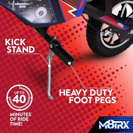 Rev Up the Fun with the M8TRIX Blue 24V Electric Dirt Bike for Kids and Teens