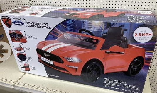 Rev Up Your Child's Playtime with the 6V Ford Mustang Ride-On - Red