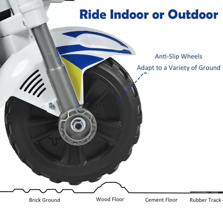 Load image into Gallery viewer, Police Motorcycle Trike for Kids with Flashing Siren - 3-Wheel Ride-On Toy for Children
