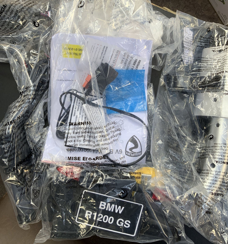 Load image into Gallery viewer, Rev Up Your Child&#39;s Playtime with the Rollplay 6V BMW Motorcycle R 1200 GS in Red and Gray - Distressed Box Included!
