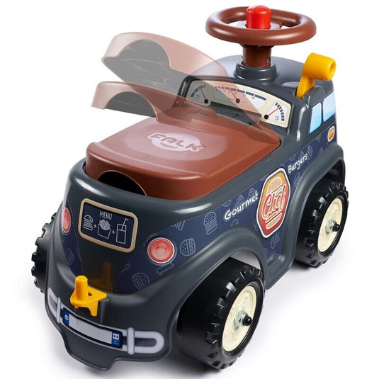 Revamped Falk Rider Food Truck: Now Serving Hamburgers with Open Seating for 1 Year!