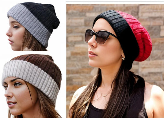Reversible Cabled 100% Alpaca Knit Hat