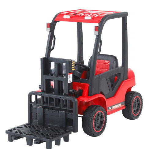 Load image into Gallery viewer, Revolutionize Playtime with the 12V7A Electric Frame Lifting Rod Ride-On Forklift for Kids: 3 Speeds and LED Lights Included!
