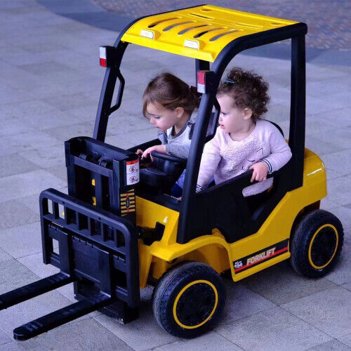 Load image into Gallery viewer, Revolutionize Playtime with the 12V7A Electric Frame Lifting Rod Ride-On Forklift for Kids: 3 Speeds and LED Lights Included!
