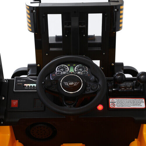 Load image into Gallery viewer, Revolutionize Playtime with the 12V7A Electric Frame Lifting Rod Ride-On Forklift for Kids: 3 Speeds and LED Lights Included!
