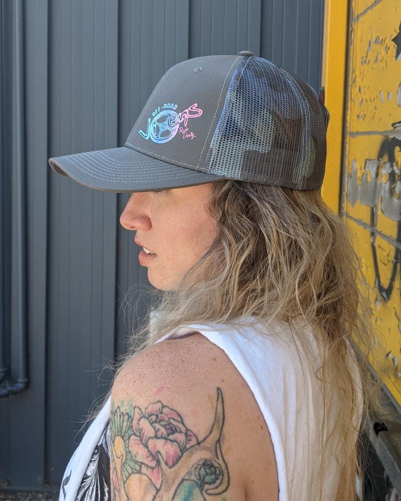Load image into Gallery viewer, Ride Dirty Trucker Hat - Blue/Camo
