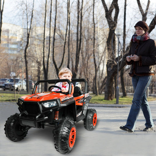 Ride in Style: 2 Seater Kids Electric Car with RC, Music, and APP Control by LUCKYERMORE