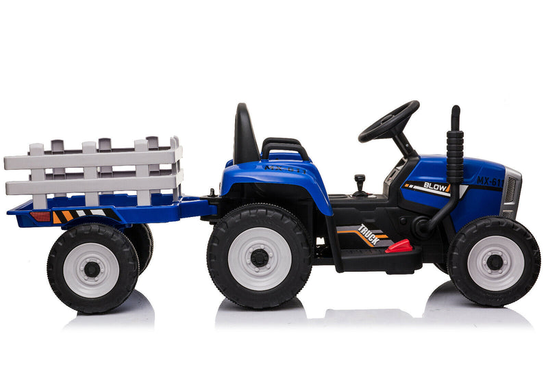 Load image into Gallery viewer, Ride in Style with the LUCKYERMORE 12V Electric Tractor Trailer for Kids
