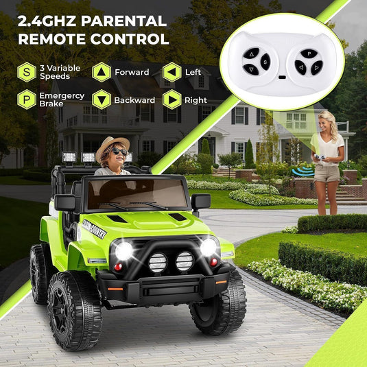 Ride On Car Truck for Kids with 12V Electric Motor and Parent Remote Control