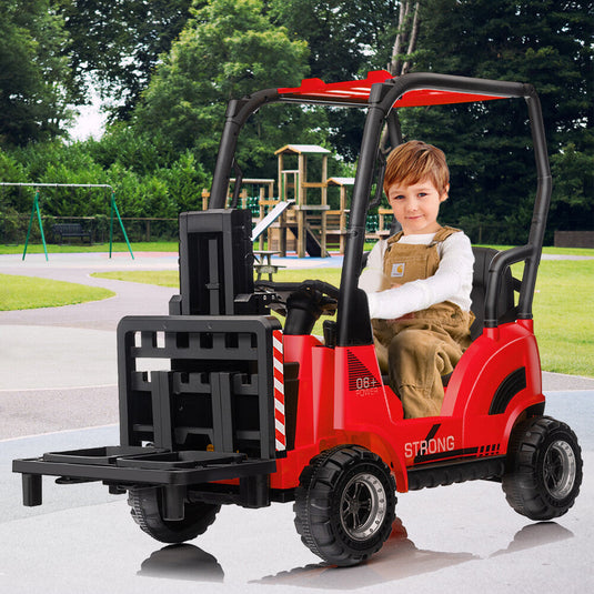 12V Ride-On Forklift Car with Liftable Fork and Pallet Tent