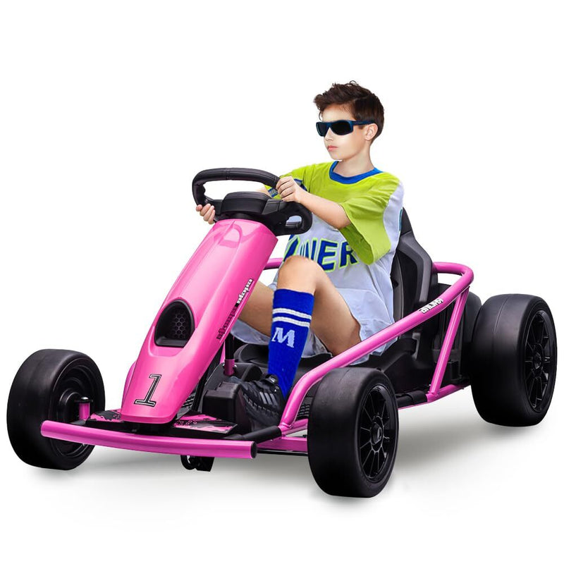 Load image into Gallery viewer, 24V Electric Ride-On Go-Kart for Kids High-Speed Drifting Car Toy

