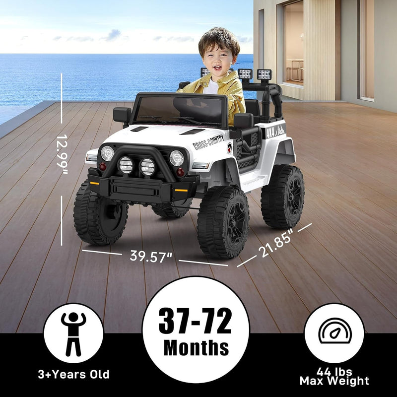 Load image into Gallery viewer, 12V Battery-Powered Electric Ride-On Jeep Car for Kids with Remote Control Toy

