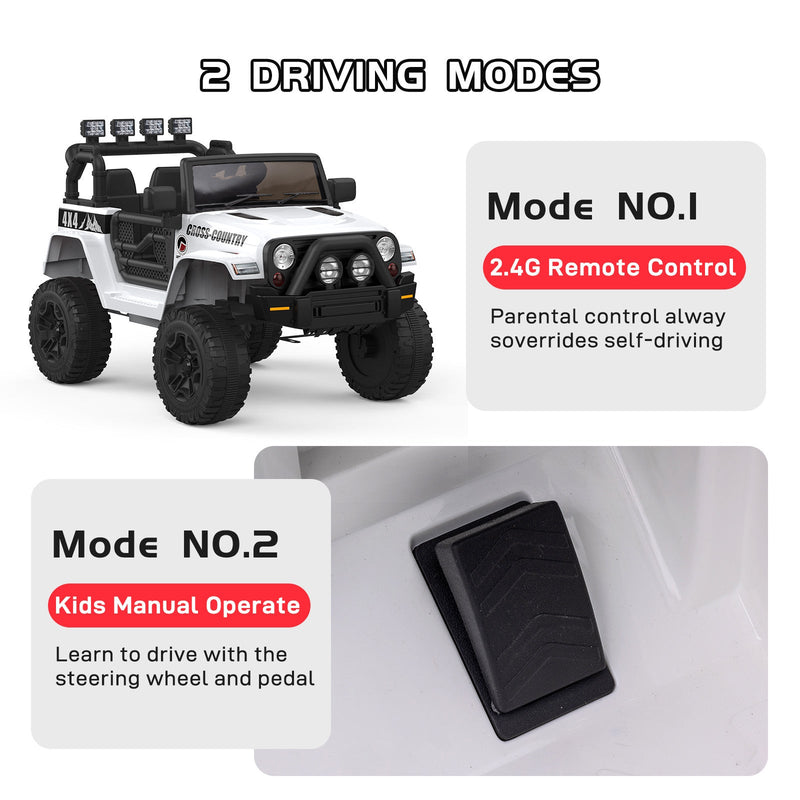 Load image into Gallery viewer, 12V Battery-Powered Electric Ride-On Jeep Car for Kids with Remote Control Toy
