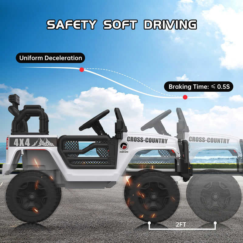 Load image into Gallery viewer, 12V Battery-Powered Electric Ride-On Jeep Car for Kids with Remote Control Toy
