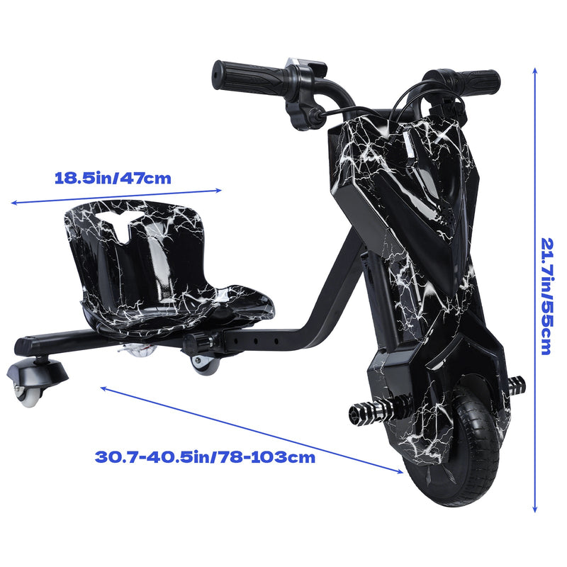 Load image into Gallery viewer, Kids Ride-On Drift Tricycle with Large Wheels for Ages 8 and Up
