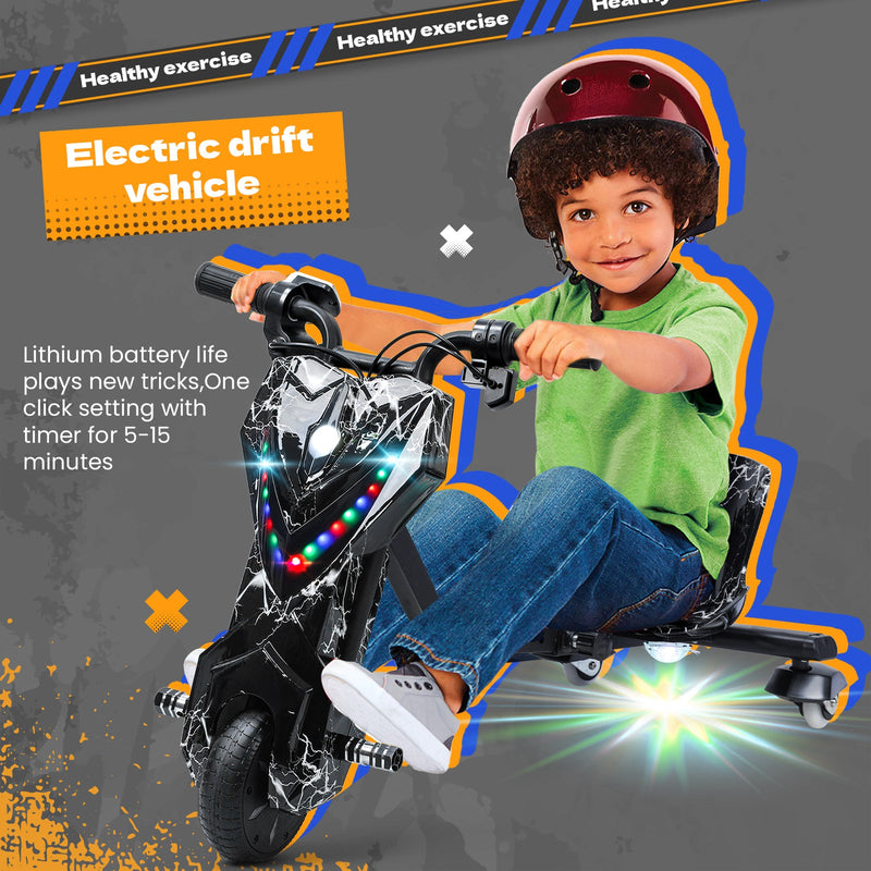 Load image into Gallery viewer, Kids Ride-On Drift Tricycle with Large Wheels for Ages 8 and Up
