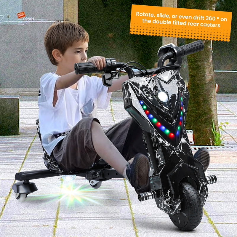 Load image into Gallery viewer, Kids Ride-On Drift Tricycle with Large Wheels for Ages 8 and Up
