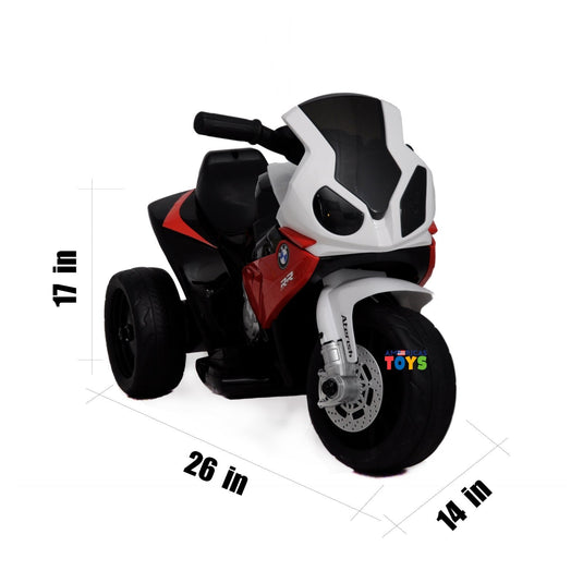 Kids 6V Licensed BMW Ride-On Motorbike Tricycle with MP3 Music in Multiple Colors