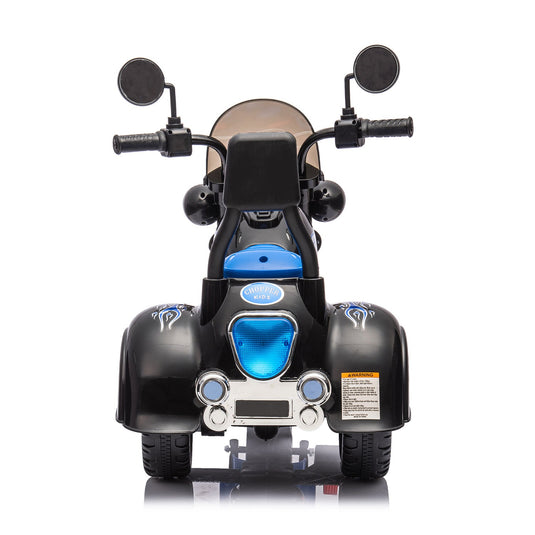 Electric 6V 3-Wheel Ride-On Motorcycle with LED Lights for Toddlers and Kids