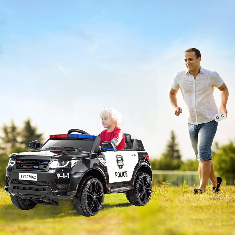 Load image into Gallery viewer, 12V Electric Ride-On Police Car for Kids with Siren, Flashing Lights, and Horn
