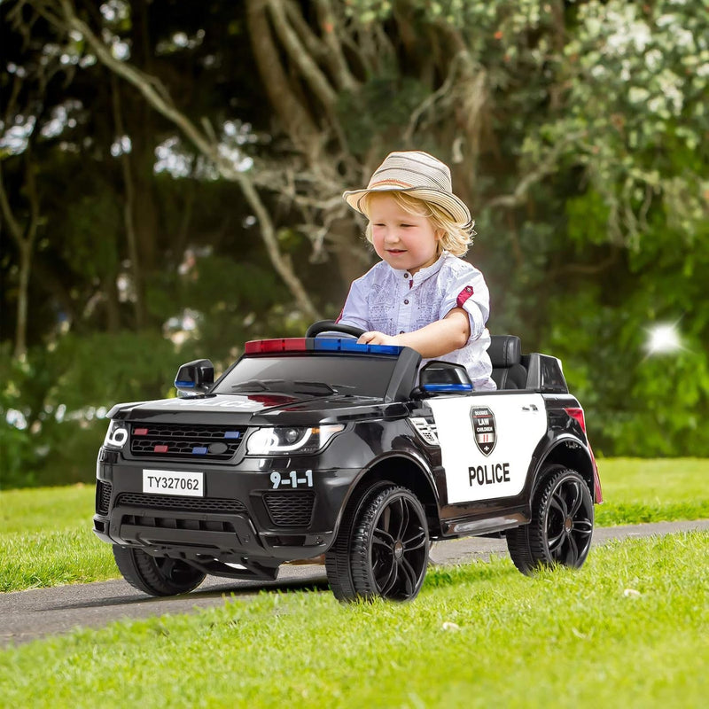 Load image into Gallery viewer, 12V Electric Ride-On Police Car for Kids with Siren, Flashing Lights, and Horn
