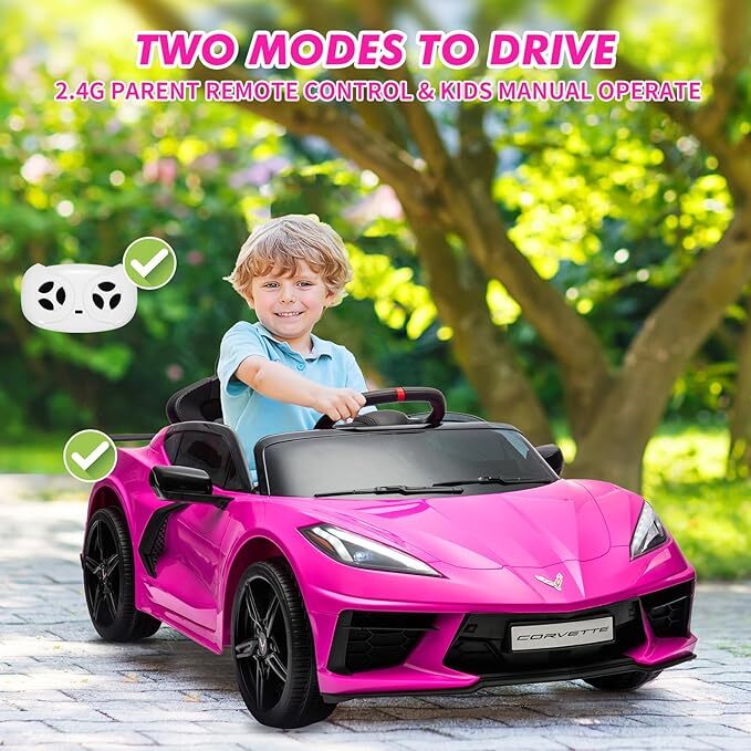 Load image into Gallery viewer, 12V Battery-Powered Ride-On Sports Car for Kids Licensed Corvette Model
