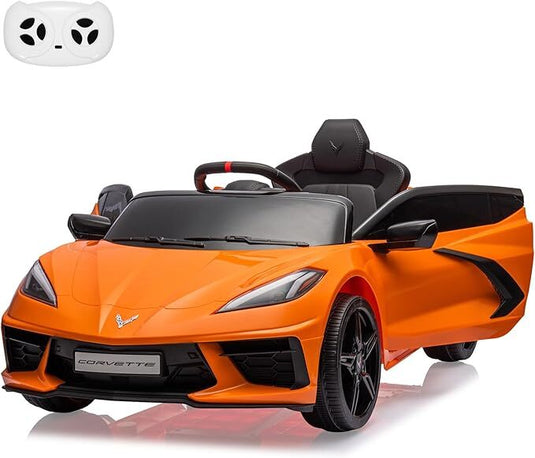 12V Battery-Powered Ride-On Sports Car for Kids Licensed Corvette Model