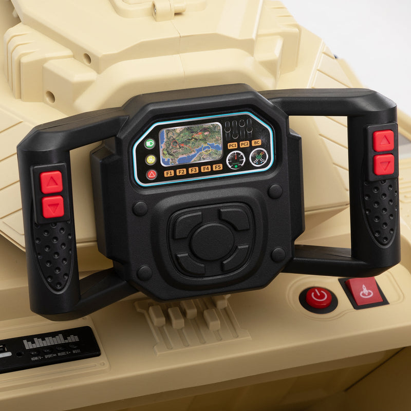 Load image into Gallery viewer, 24V Ride-On Thunder Tank Car with Fighting Cannon and Rotating Turret
