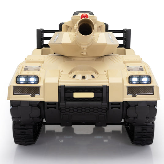 24V Ride-On Thunder Tank Car with Fighting Cannon and Rotating Turret