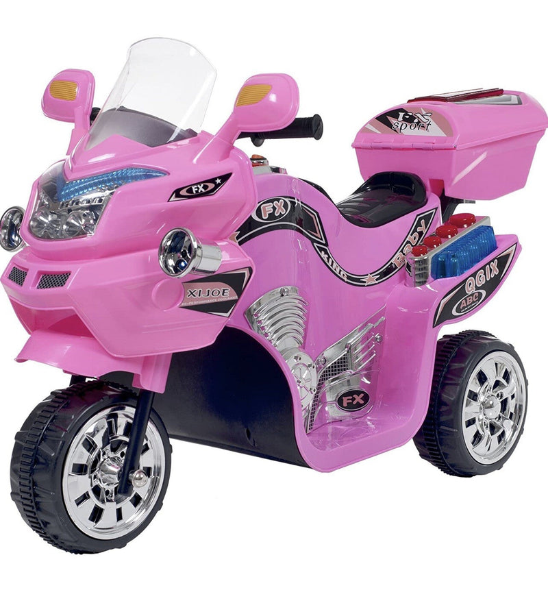 Load image into Gallery viewer, 3-Wheel Ride-On Motorcycle Trike for Kids in Pink
