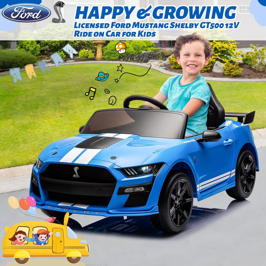12V Powered Ride-On Ford Mustang Shelby Toy Car for Kids